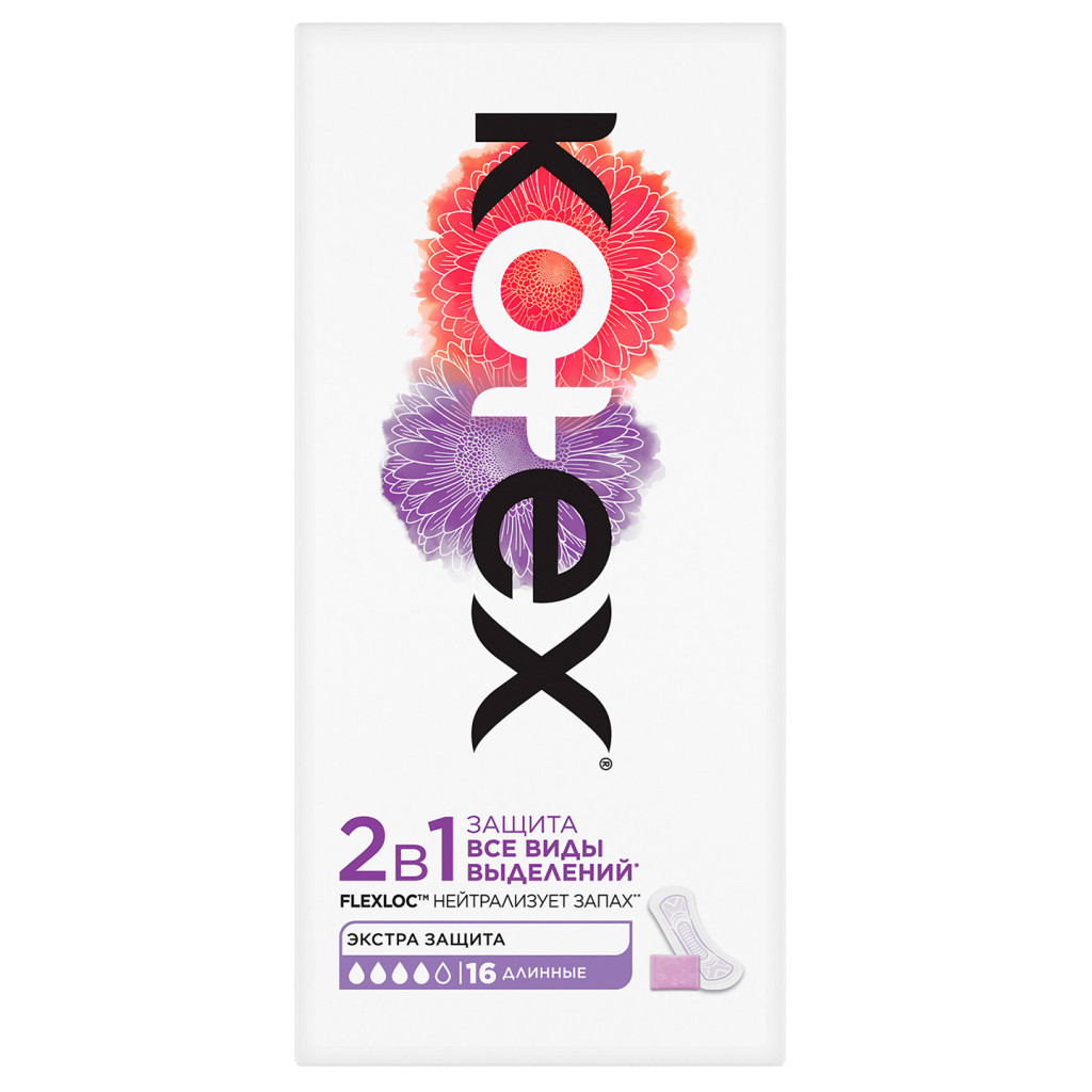 Щоденні прокладки Kotex 2 in 1 Extra Protect 16 шт. (5029053549200) - зображення 4