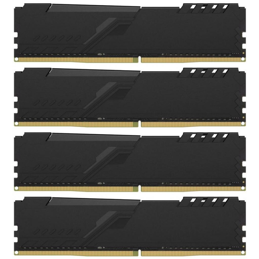 Модуль пам'яті для комп'ютера DDR4 128GB (4x32GB) 3600 MHz Fury Black Kingston Fury (ex.HyperX) (HX436C18FB3K4/128) - зображення 3