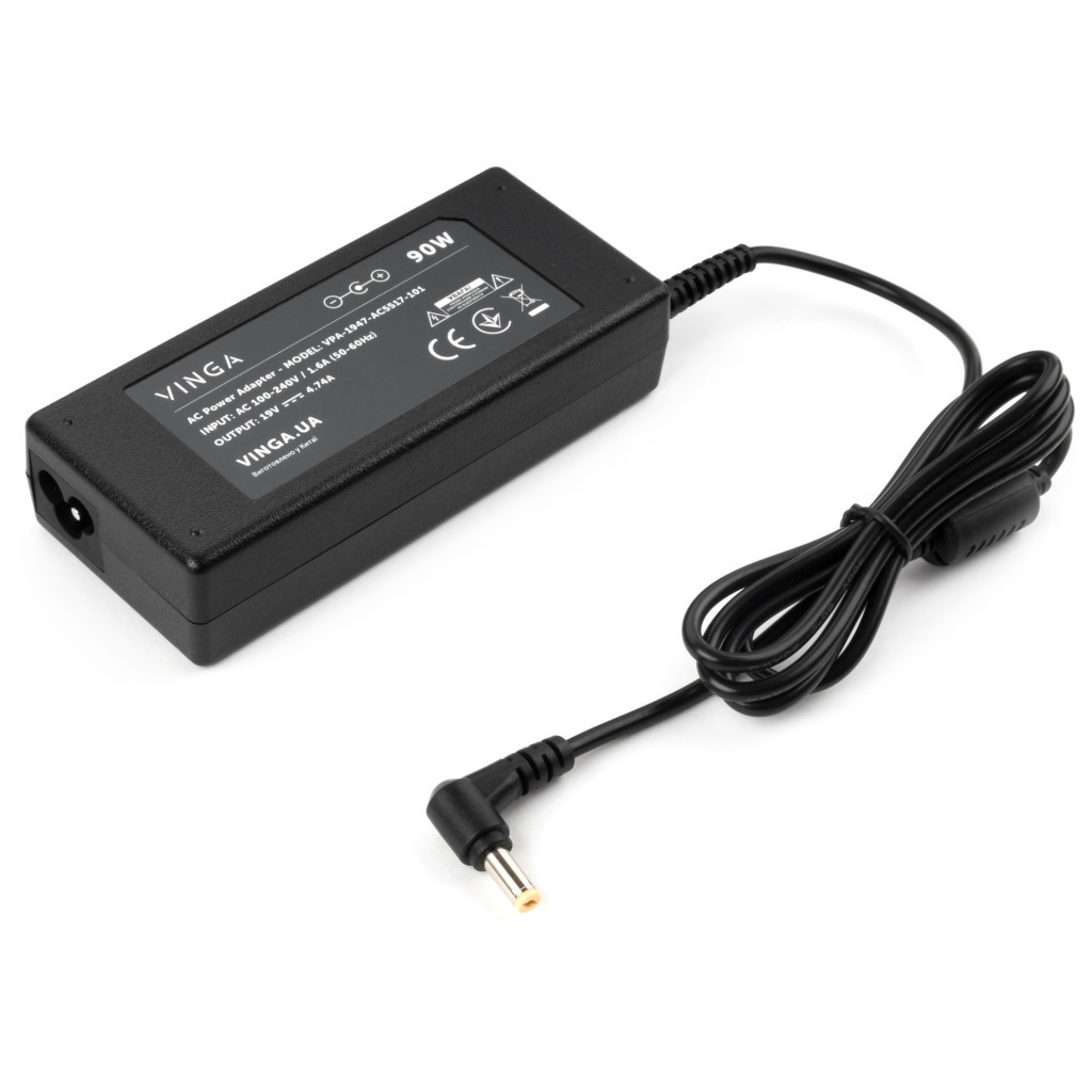 Блок живлення до ноутбуку Vinga ACER 90W 19V 4.74A 5.5*1.7 (VPA-1947-AC5517-101) - зображення 2