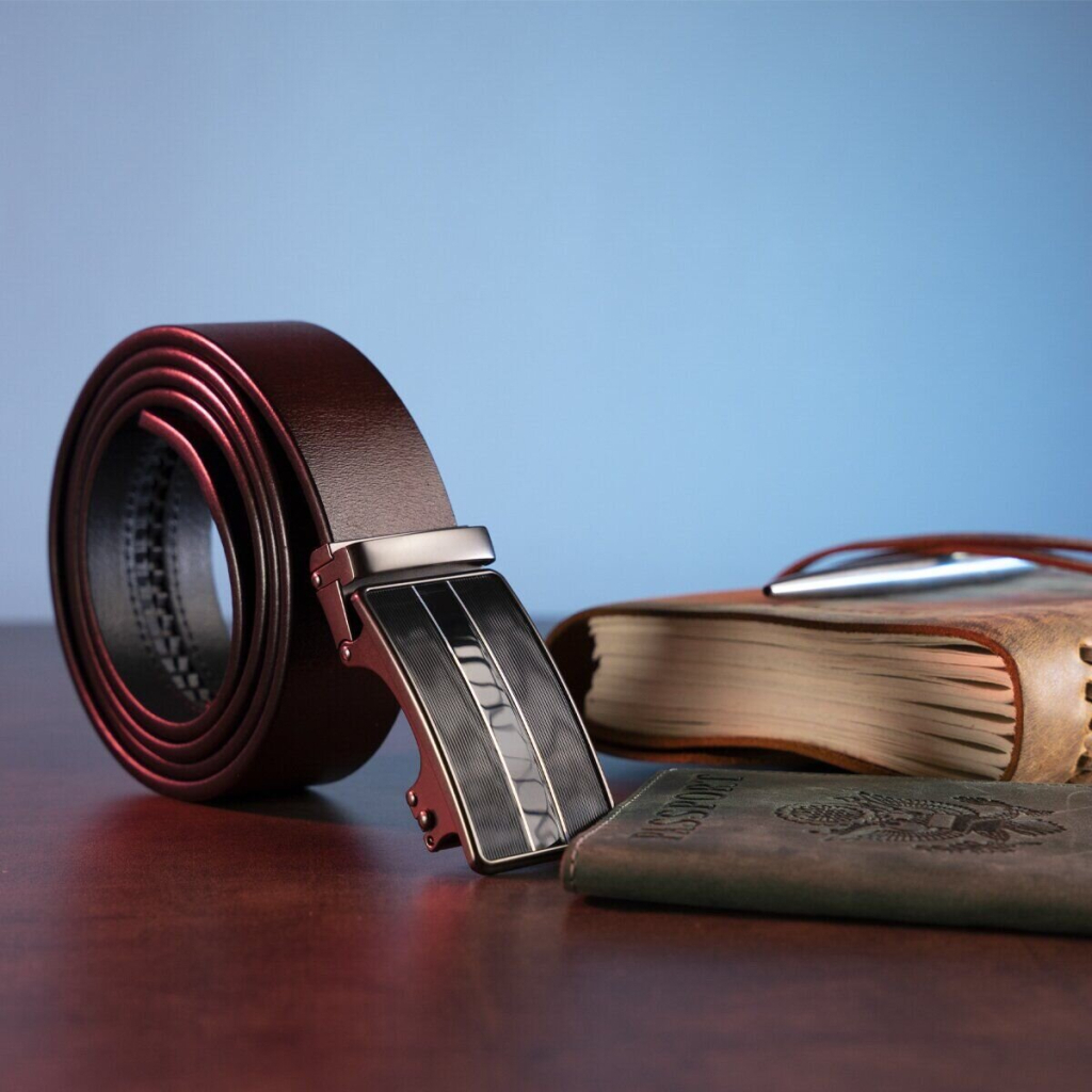 Ремінь Vintage З автоматичною пряжкою Коричневий (20210) - зображення 8