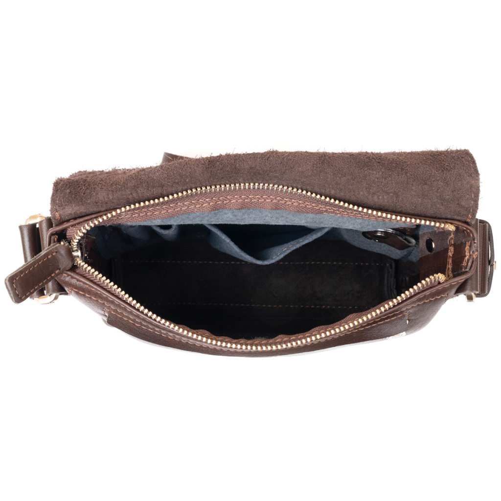 Сумка Grande Pelle У гладкій шкірі Шоколадна (11334) - зображення 6