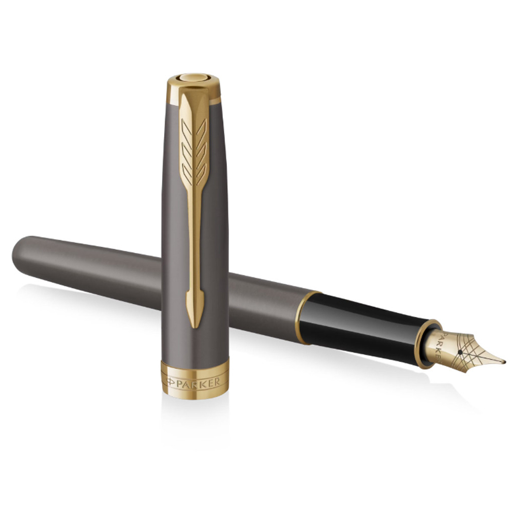 Ручка пір'яна Parker SONNET 17 Grey Lacquer GT FP F (86 415) - изображение 3