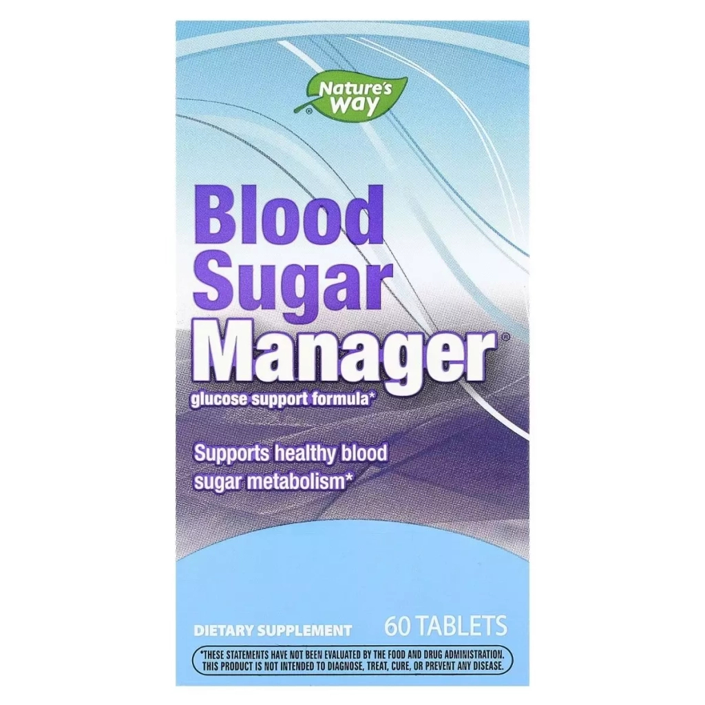 Вітамін Nature's Way Контроль цукру в крові, Blood Sugar Manager, 60 таблеток (EMT-04906) - зображення 1