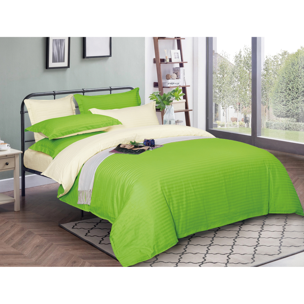 Постільна білизна MirSon Satin Stripe 30-0016 + 30-0002 Elaija 175х210 Двоспальна (2200005261699) - зображення 1