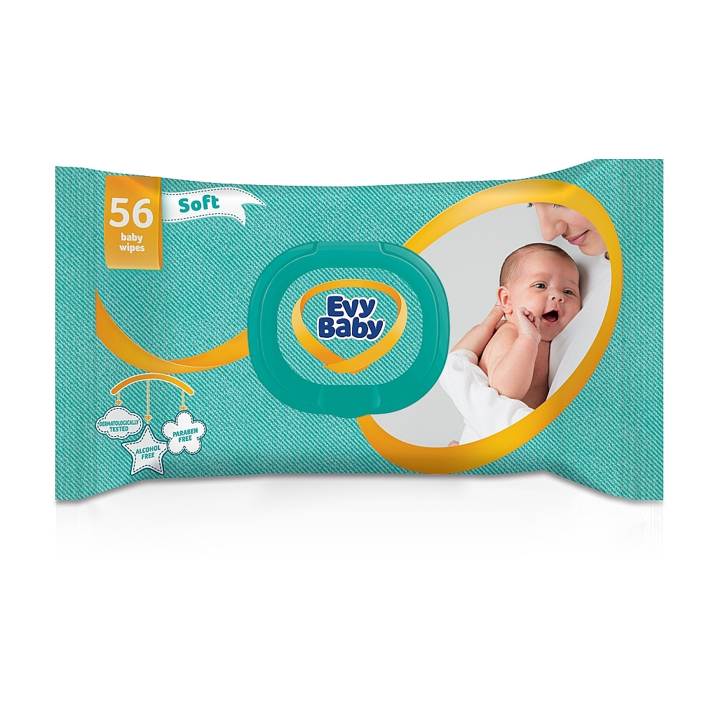 Дитячі вологі серветки Evy Baby Soft 50 шт (8690506521486) - изображение 1