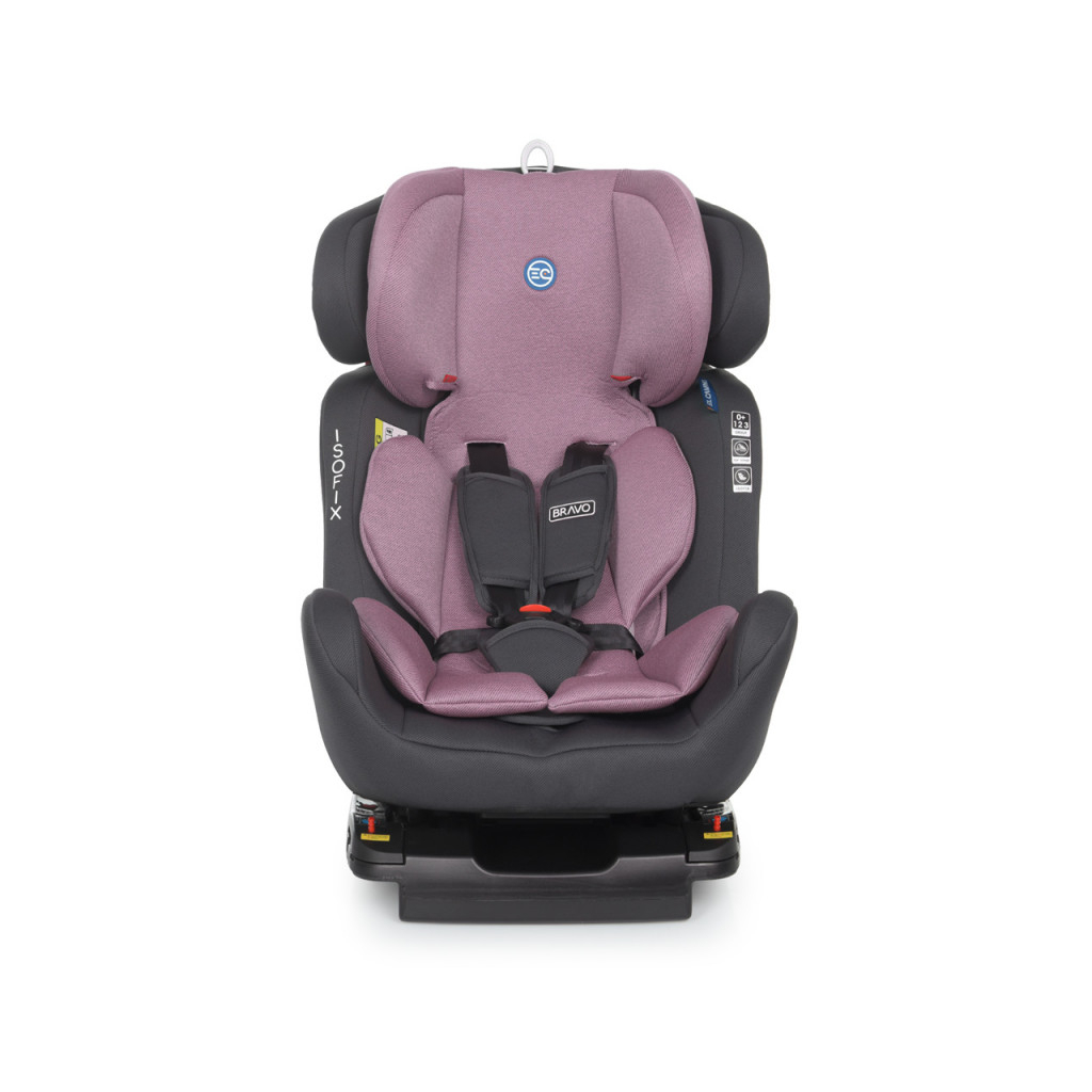 Автокрісло El Camino ME 1041 BRAVO ISOFIX 0-36 кг violet - зображення 3