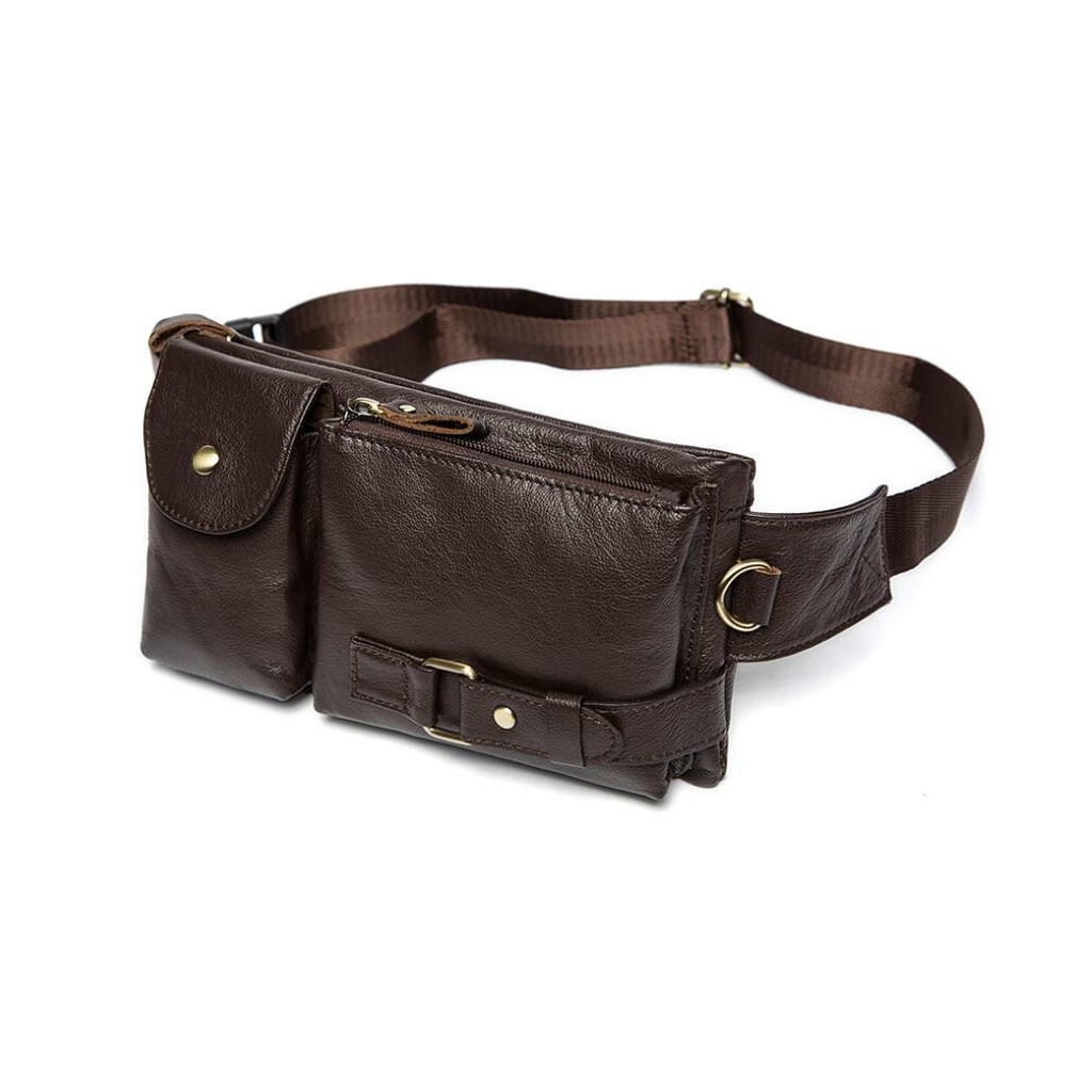 Сумка Vintage Поясна чоловіча Коричнева (14747) - зображення 7