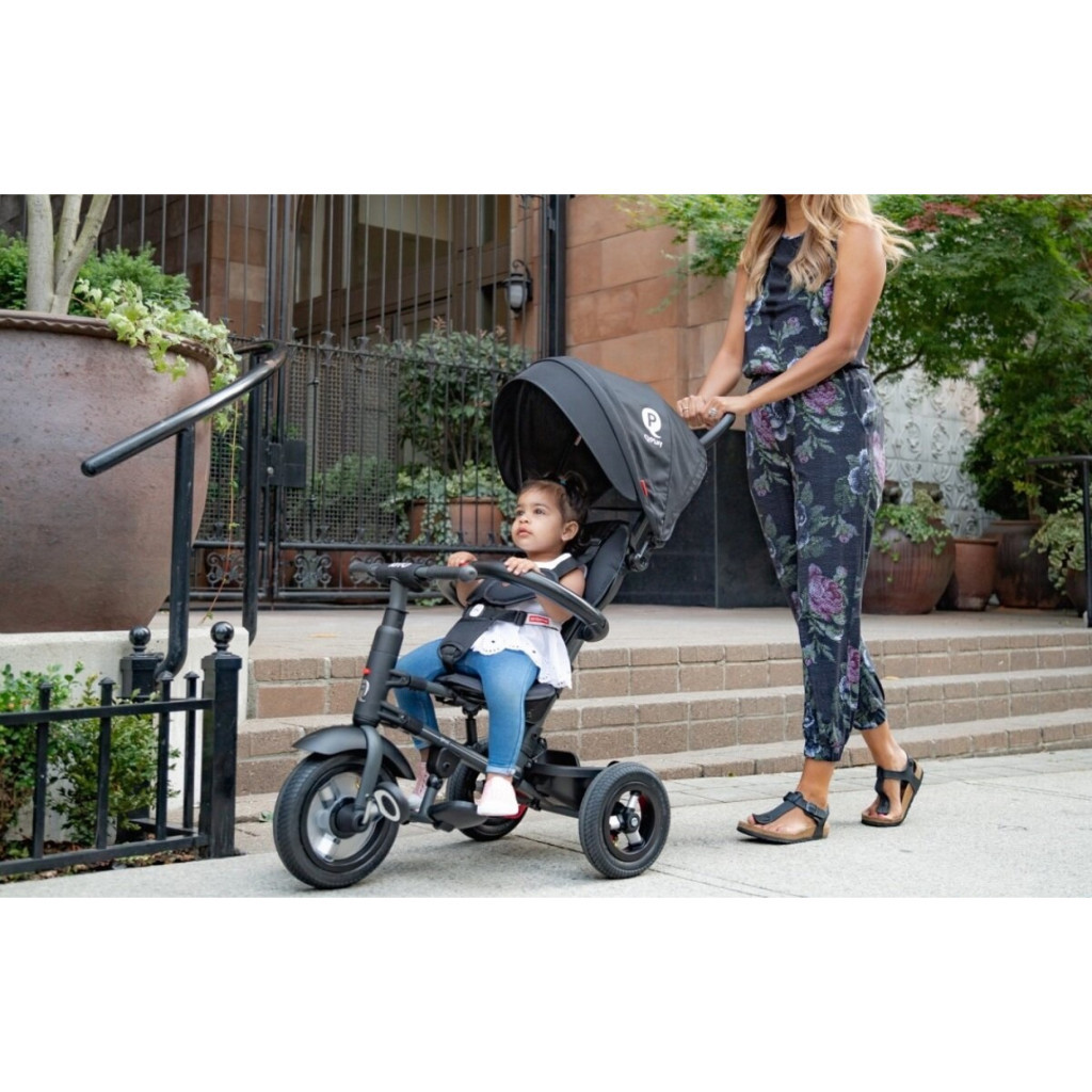 Дитячий велосипед QPlay Rito Rubber Black складаний триколісний (S380-10BlackRubber) - зображення 7