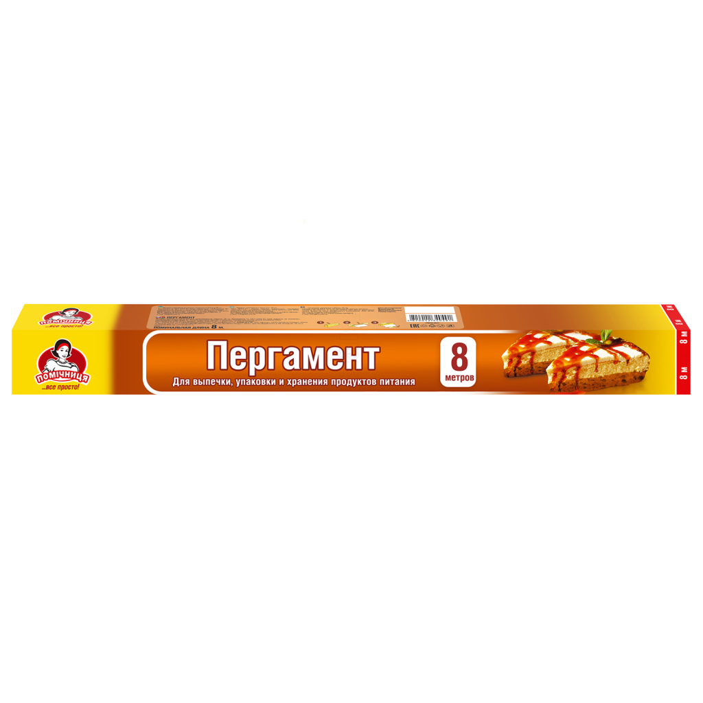 Папір для випічки пергаментний Помічниця Силіконізований 38 см х 8 м (4820012340491) - зображення 1