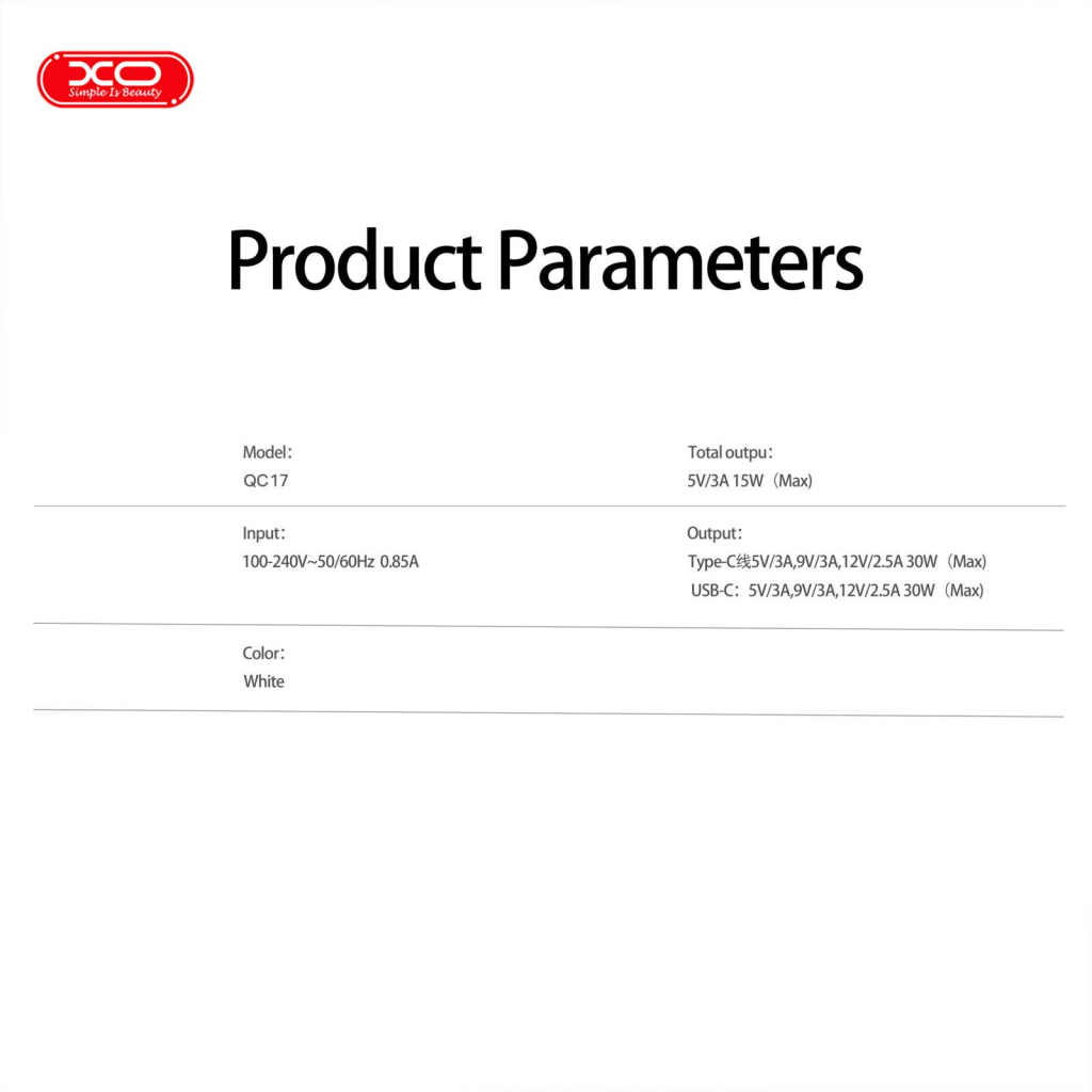 Зарядний пристрій XO 1xUSB-C PD30W GaN + cable USB-C to USB-C (XO-QC17) - зображення 8