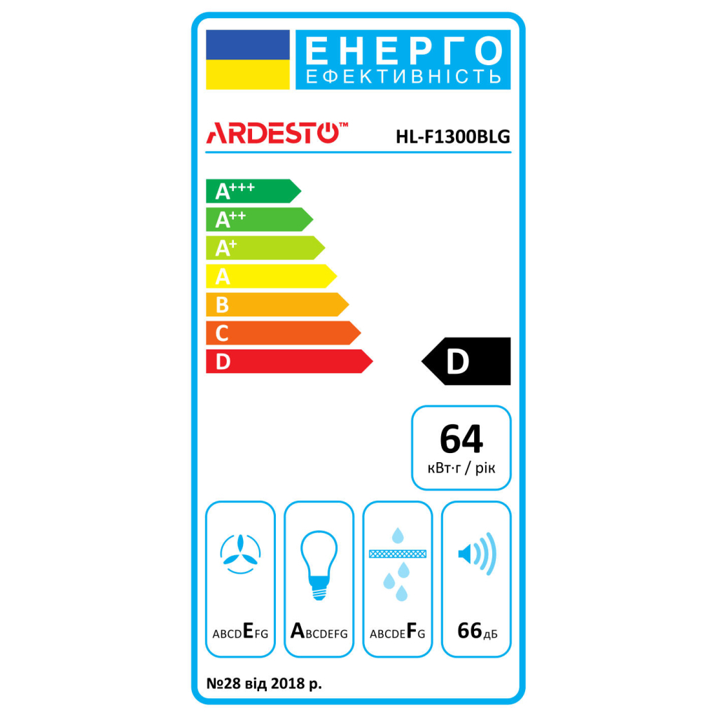 Витяжка кухонна Ardesto HL-F1300BLG - зображення 12