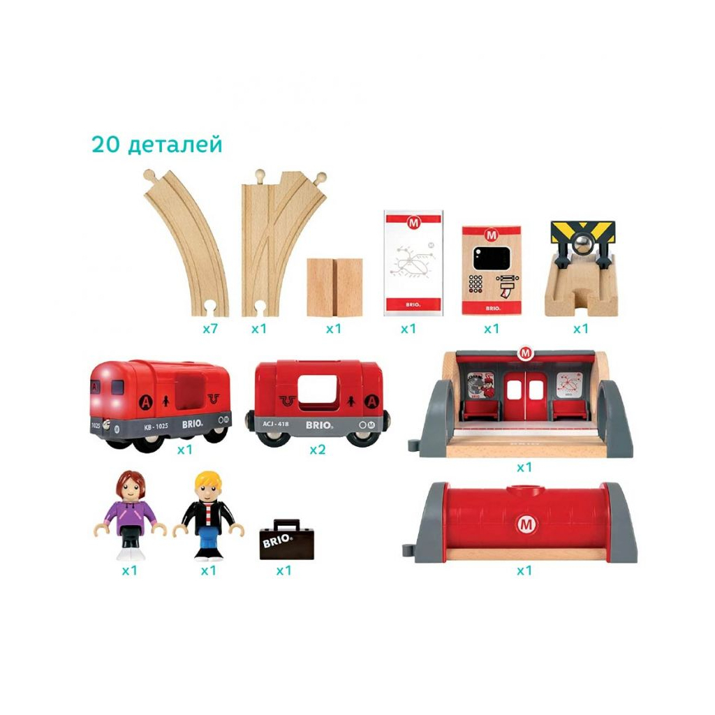 Залізниця Brio Метро Railway Set (33513) - зображення 5