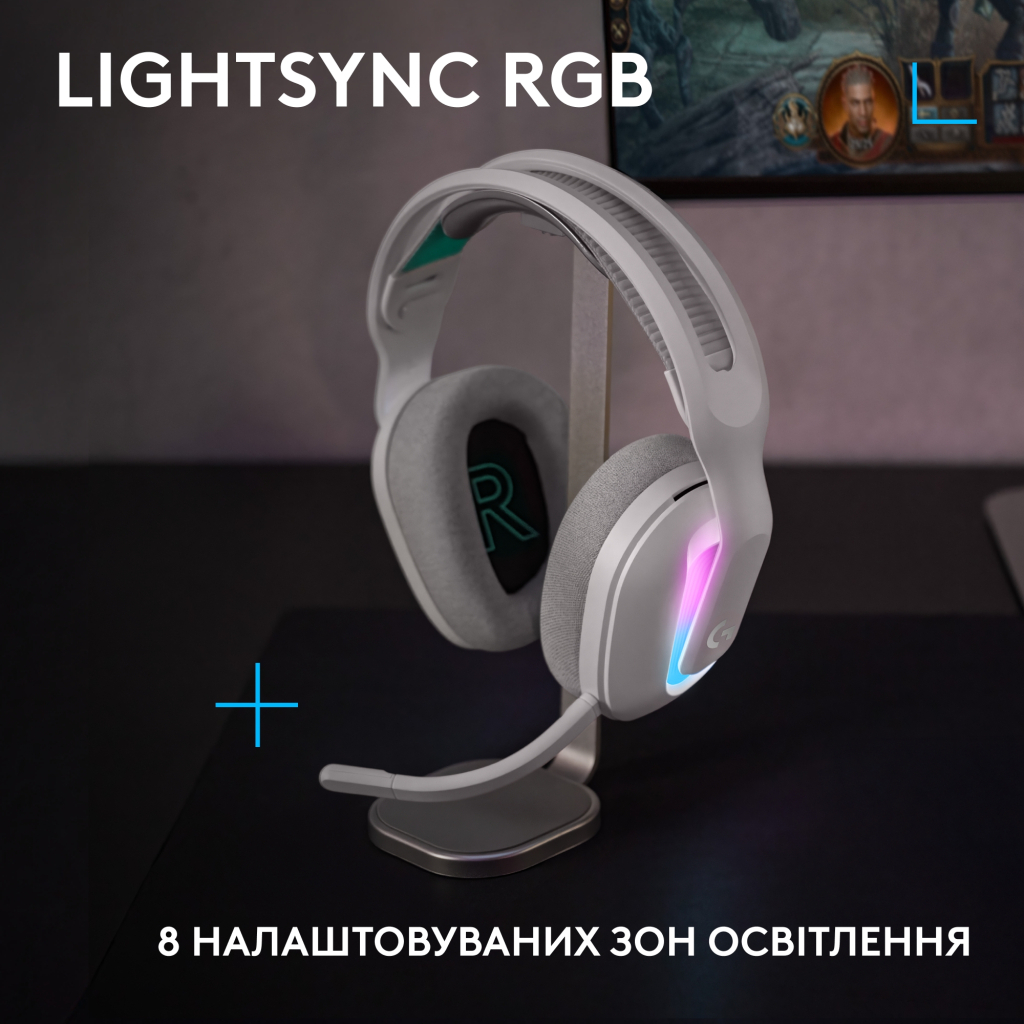 Навушники Logitech G522 Lightspeed Wireless Gaming Headset White (981-001550) - зображення 4