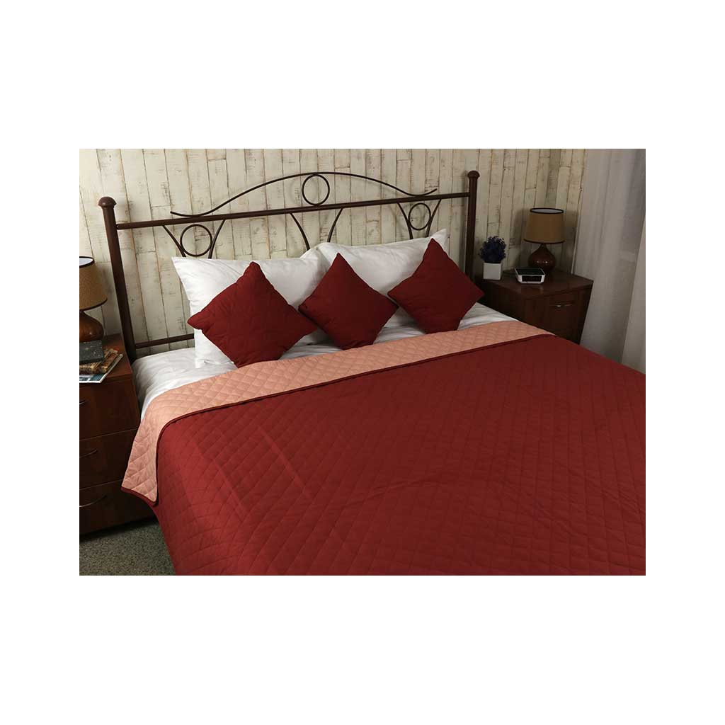 Покривало Руно Ромб бордовий 150x212 см (360.52У_ББ ромб) - зображення 1