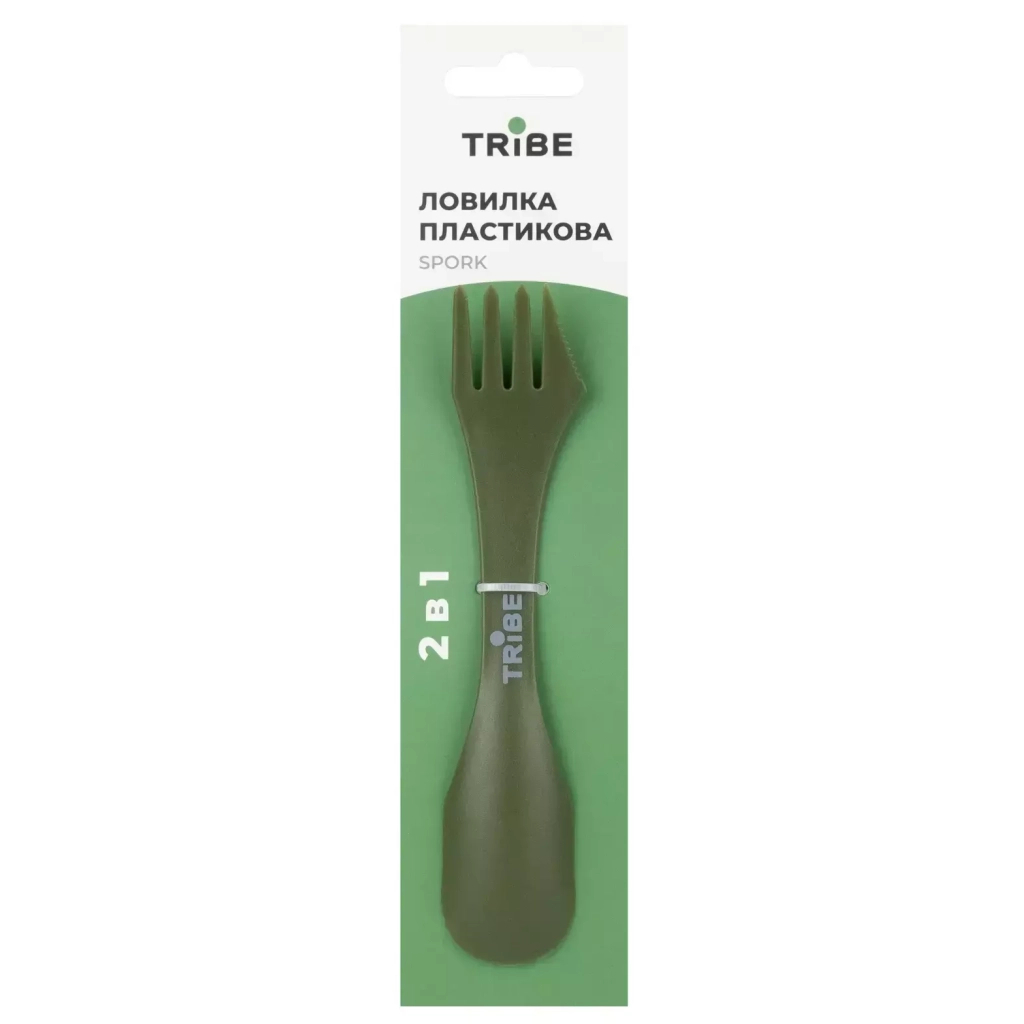 Ложка-виделка туристична Tribe Spork пластикова olive (T-FC-0031-olive) - зображення 3