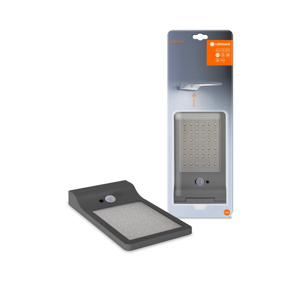 Прожектор Osram на сонячній батареї DOORLED SOLAR 3w (320Lm) 4000K датчик ру (4058075267862) - зображення 3