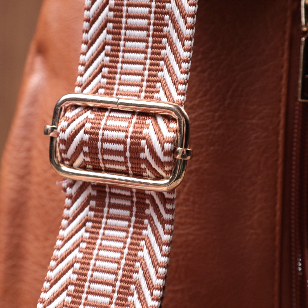 Сумка Vintage Жіноча через плече з отвором для навушників з екошкіри Руда (22789) - зображення 12