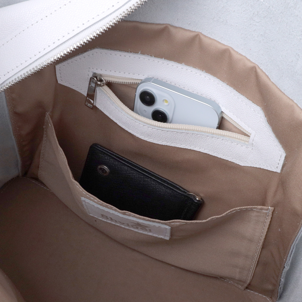 Сумка Shvigel Шоппер з натуральної шкіри Біла (22844) - зображення 7