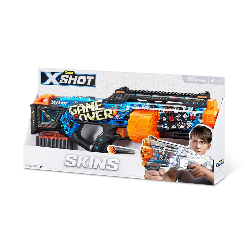 Іграшкова зброя Zuru X-Shot Швидкострільний бластер Skins Last Stand Game Over (16 патронів) (36518A) - зображення 7