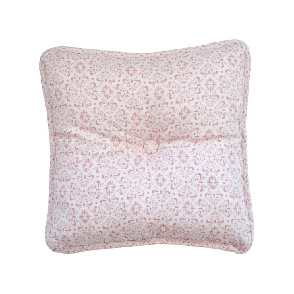 Подушка Прованс Декоративна з гудзиком Bella Рожевий вітраж 35х35 (4823093416635) - изображение 1