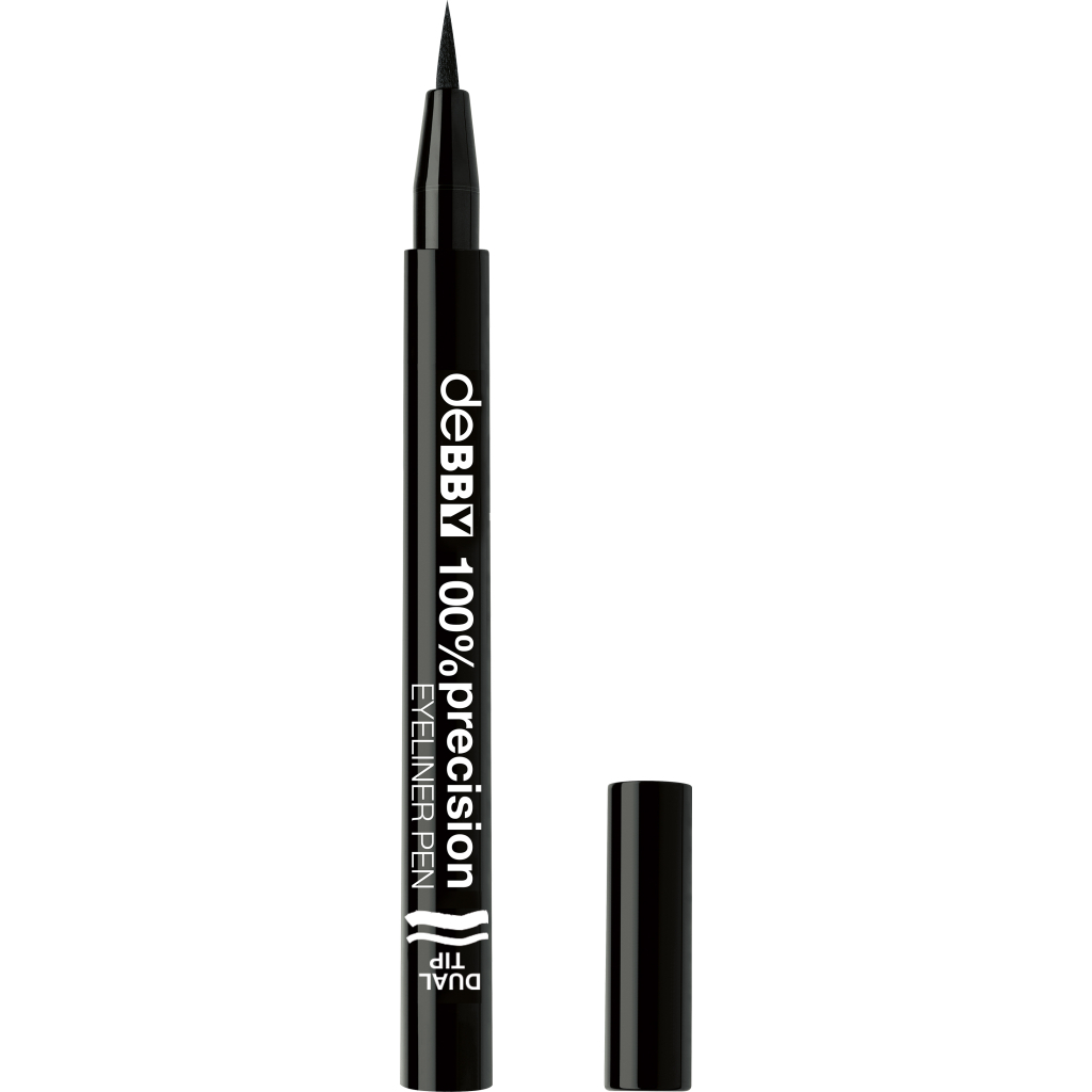Підводка для очей Debby 100% Precision Eyeliner Pen Dual Tip 01 (8009518207286) - изображение 1