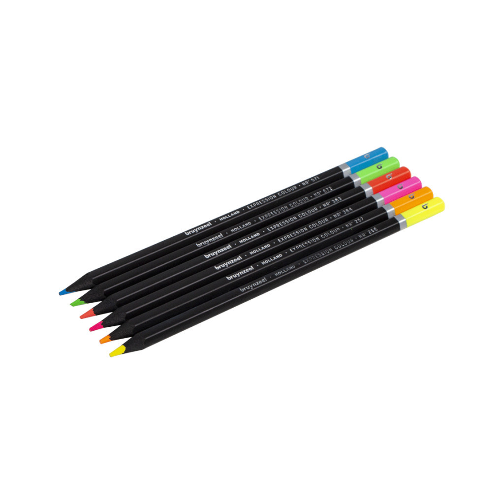 Олівці кольорові Bruynzeel EXPRESSION NEON, 6 кольорів (8712079468408) - изображение 8