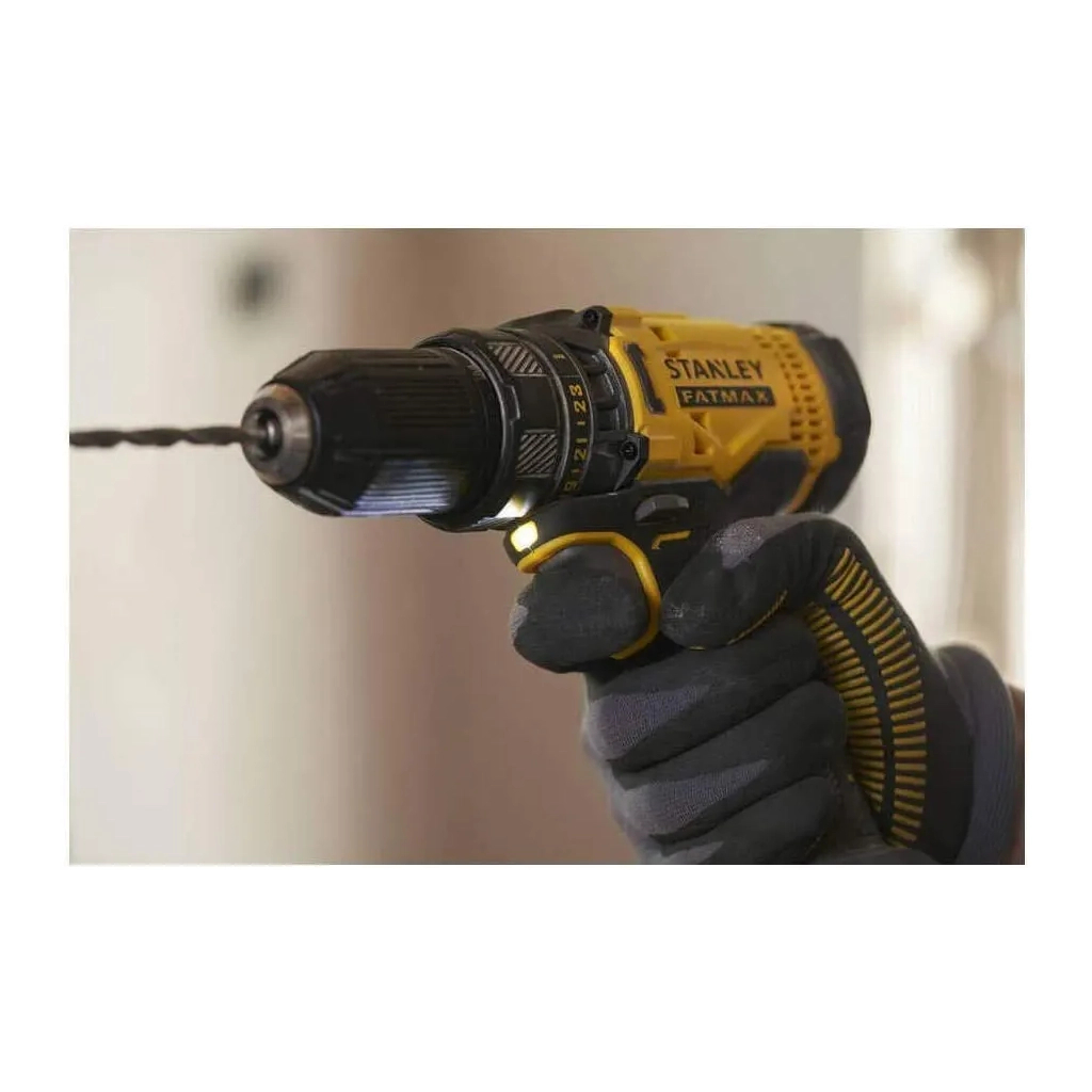 Шуруповерт Stanley FatMax, Li-lon 18 В, 50 Нм, 2 АКБ + ЗП, кейс (SFMCD700C2K) - зображення 5