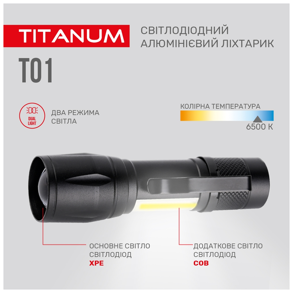Ліхтар TITANUM 120Lm 6500K (TLF-T01) - зображення 6
