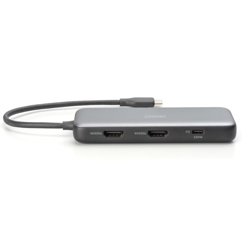Порт-реплікатор Digitus USB-C > 2xHDMI/2xUSB-A/USB-C/SD/MicroSD/RJ54 (DA-70915) - изображение 3