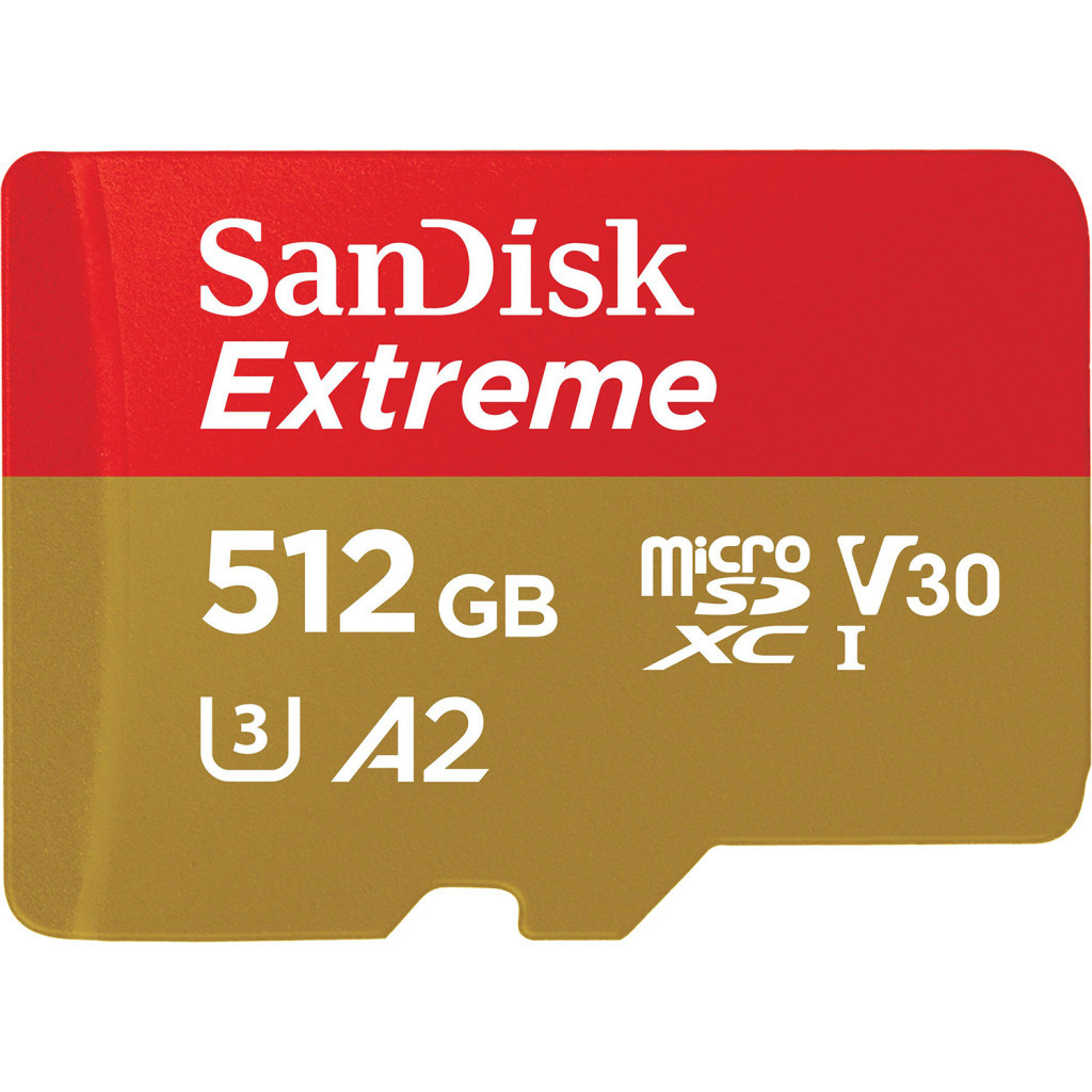 Карта пам'яті SanDisk 512GB microSD class 10 UHS-I U3 V30 Extreme (SDSQXAV-512G-GN6MA) - изображение 2