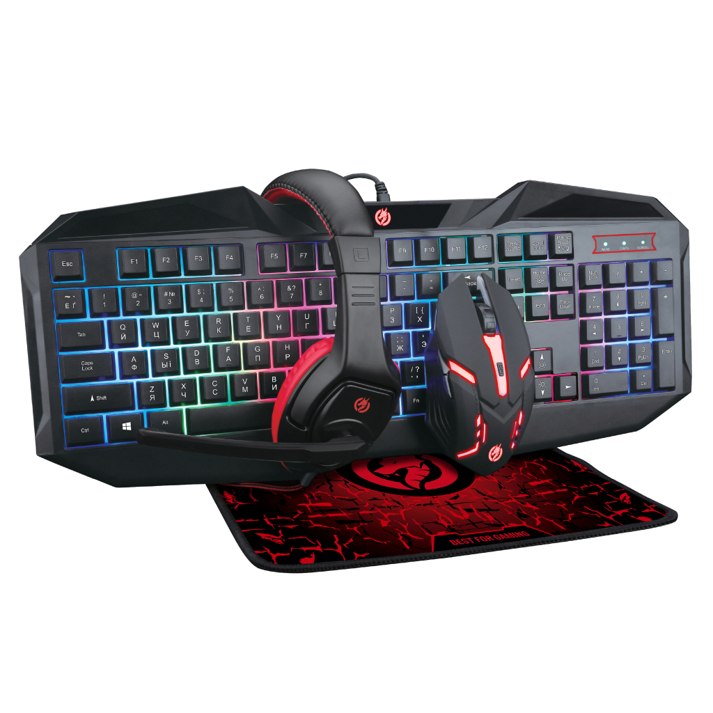 Комплект Piko GX100 4 в 1 USB Black (1283126489792) - зображення 1