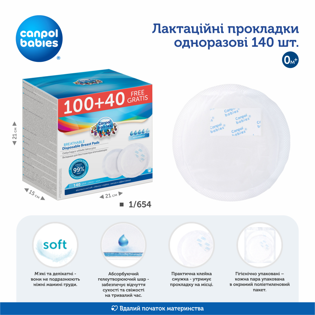 Вкладиш для бюстгальтера Canpol babies 140 шт (1/654) - зображення 4