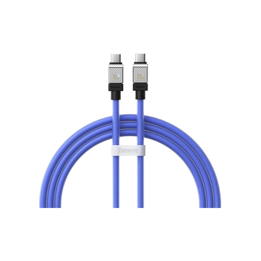 Дата кабель USB-C to USB-C 1.0m CoolPlay Fast Charging 100W blue Baseus (CAKW000203) - зображення 1