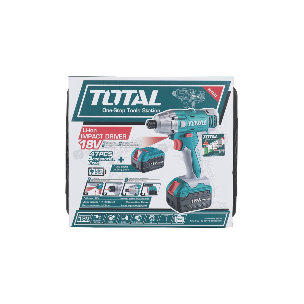 Шуруповерт Total TIDLI228181 - изображение 8
