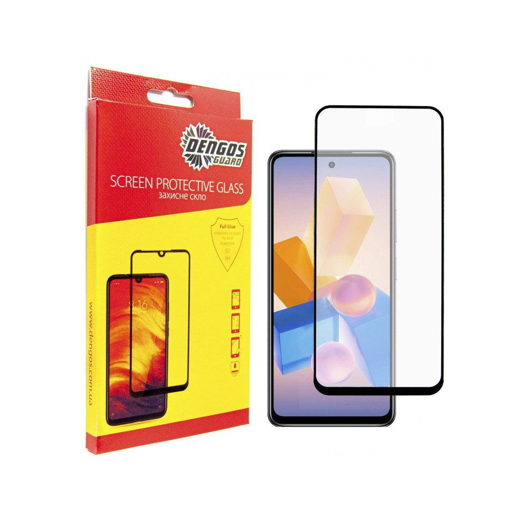 Скло захисне Dengos Full Glue Infinix HOT 40i (black) (TGFG-358) - зображення 1