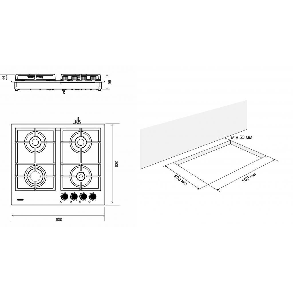 Варочна поверхня Eleyus INGA 60 WH CF - зображення 10