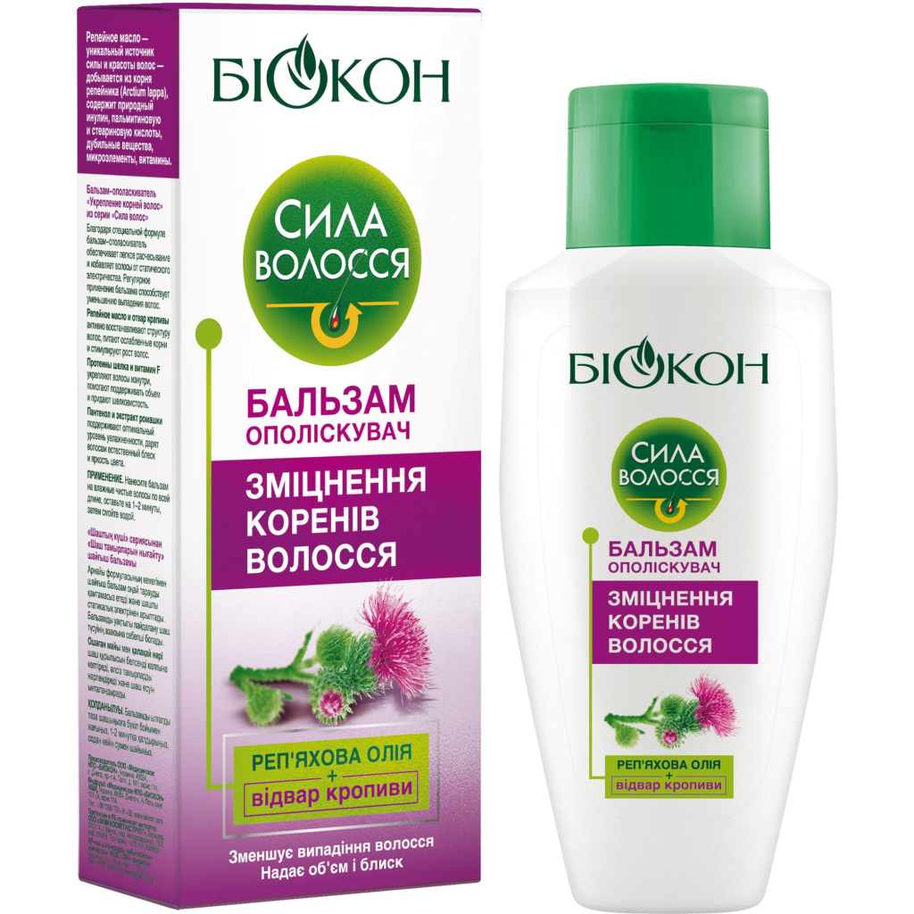 Кондиціонер для волосся Біокон Сила Волосся зміцнення коренів волосся 215 мл (4820160032668) - зображення 1