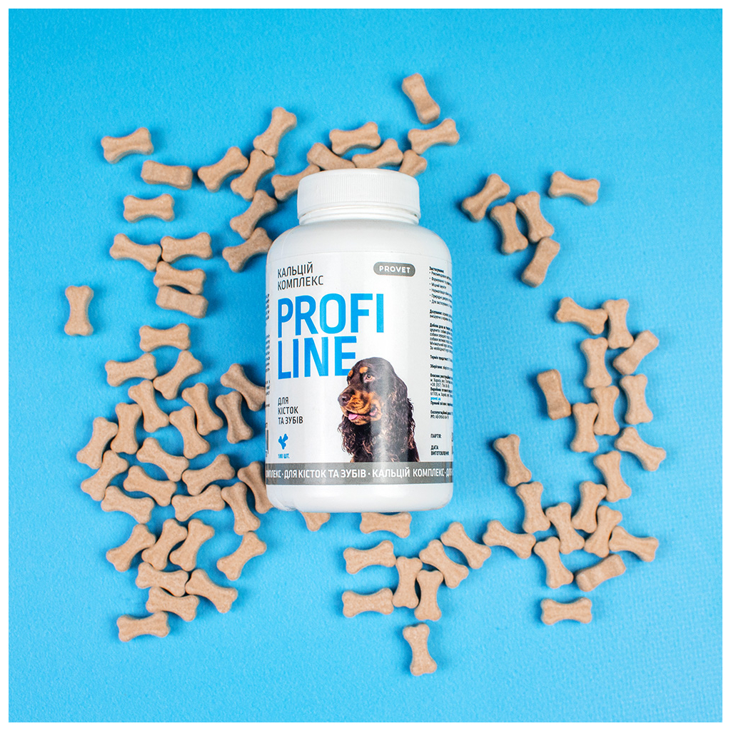 Вітаміни для собак ProVET Кальцій комплекс для кісток і зубів 100 табл. (4823082431649) - изображение 3