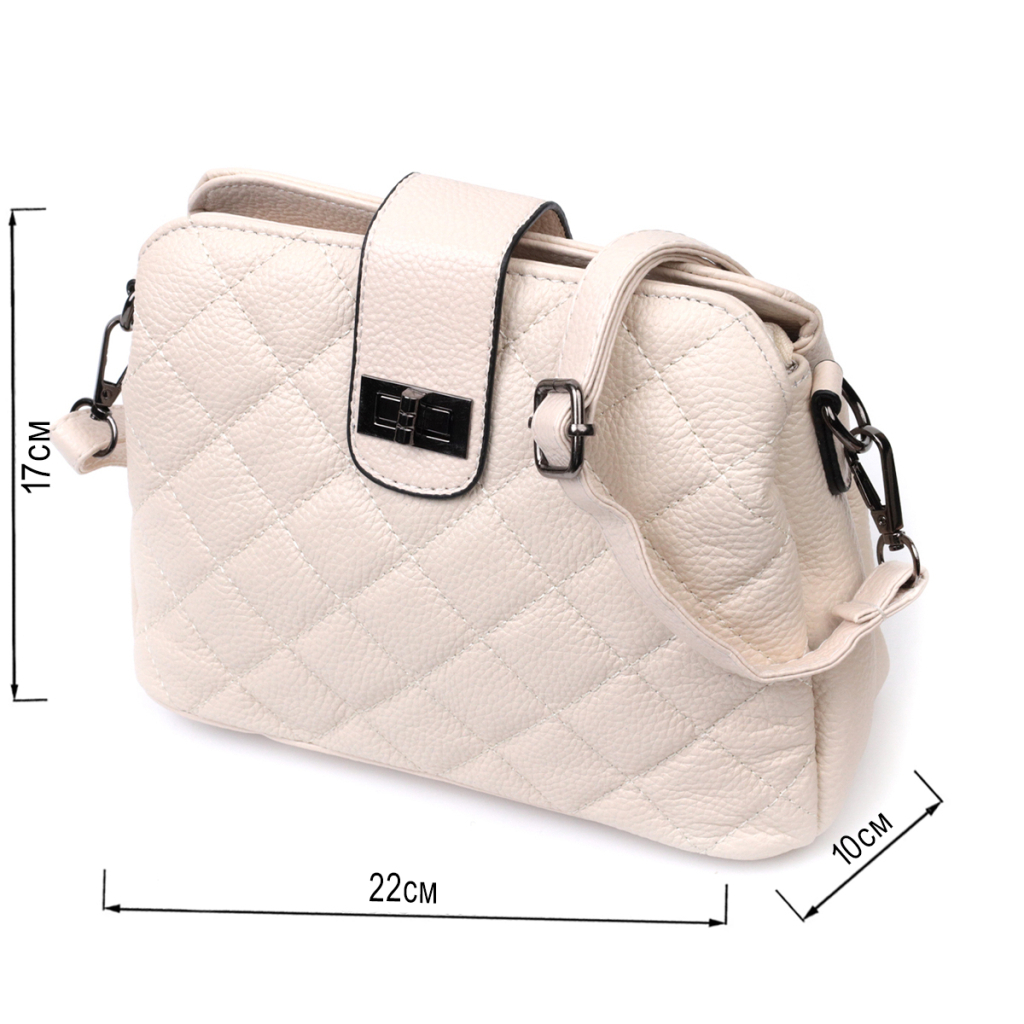 Сумка Vintage З натуральної шкіри Біла (22414) - зображення 3