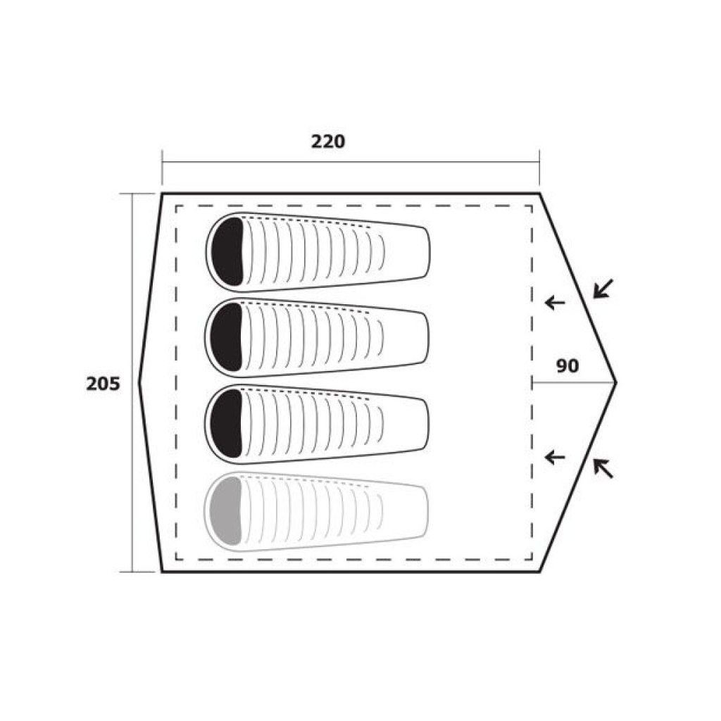 Намет Trimm Largo-D lime green - зелений (001.009.0096) - зображення 3
