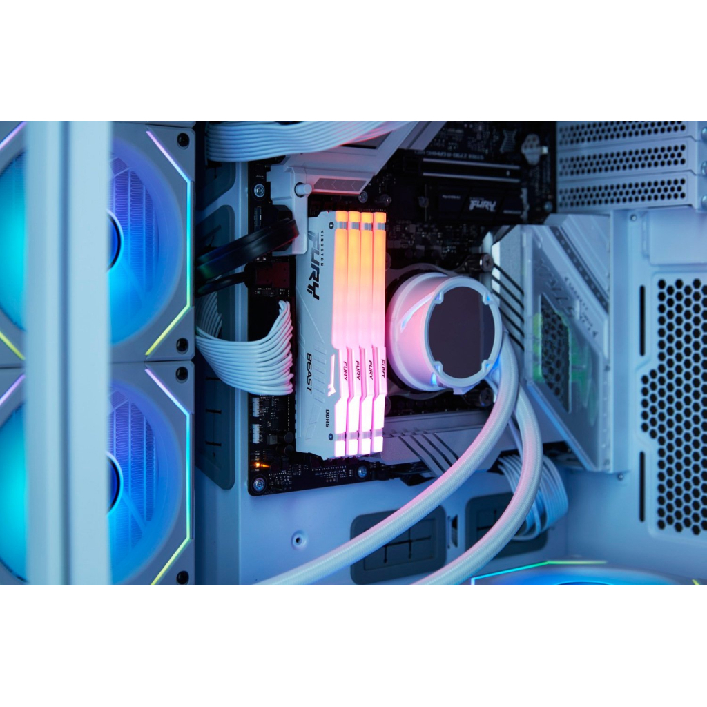 Модуль пам'яті для комп'ютера DDR5 32GB 5600 MHz Beast White RGB Kingston Fury (ex.HyperX) (KF556C36BWEA-32) - зображення 4