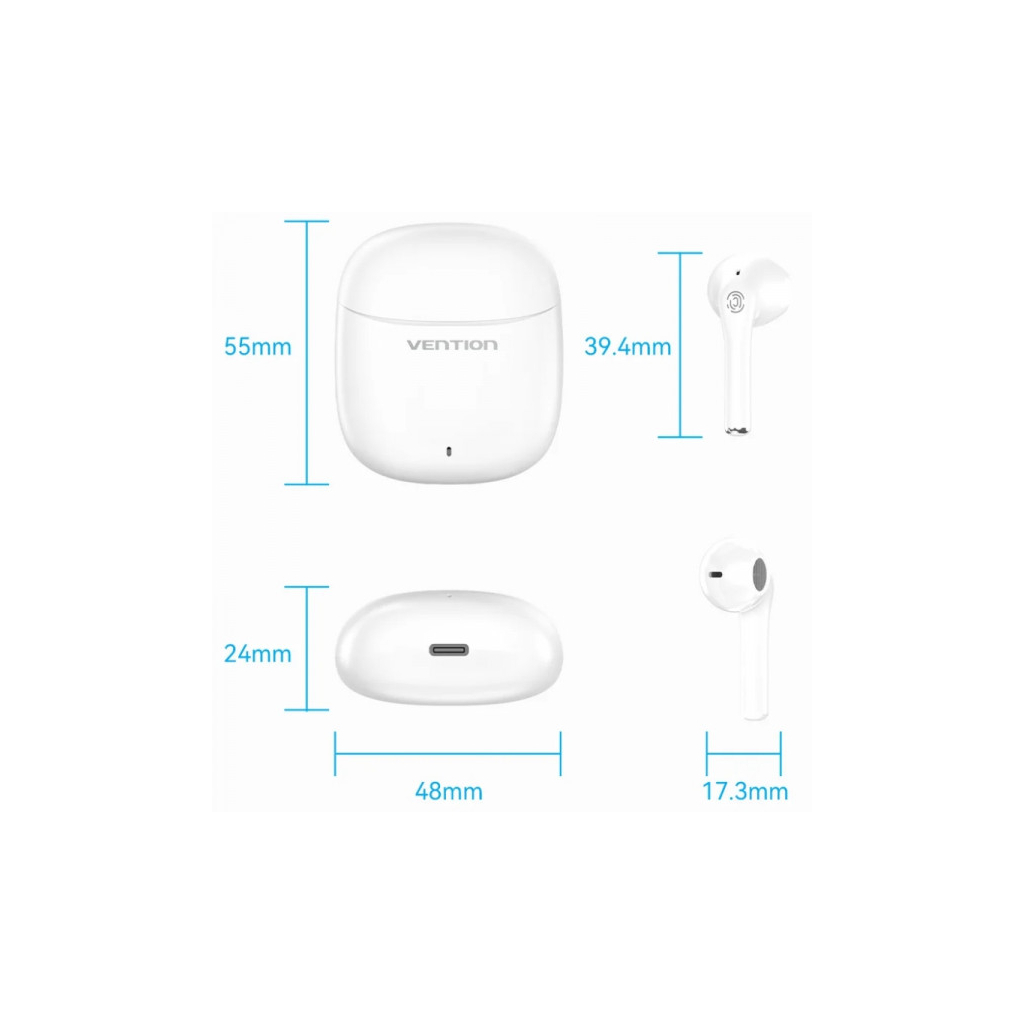 Навушники Vention Elf Earbuds E02 White (NBGW0) - зображення 6