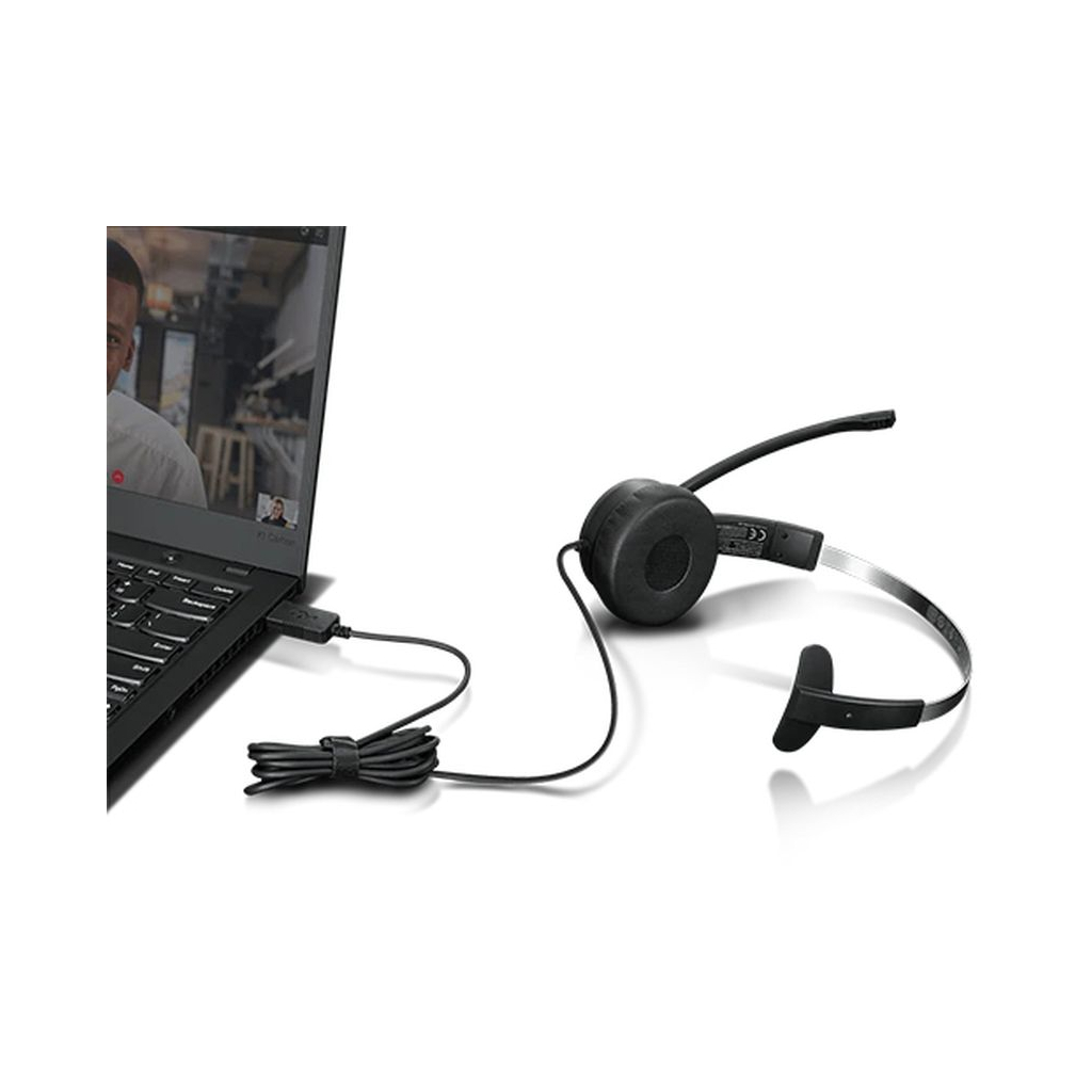 Навушники Lenovo 100 Mono USB Headset (4XD1B61617) - зображення 4