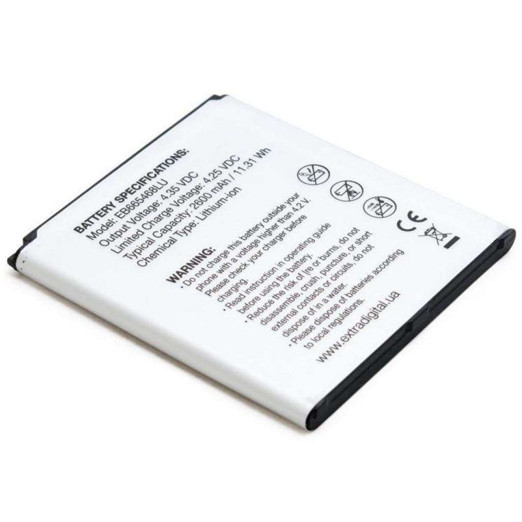 Акумуляторна батарея Extradigital Samsung Galaxy Grand 2 Duos G7102 (2600 mAh, EB665468LU) (BMS6417) - зображення 5