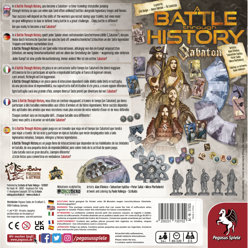 Настільна гра Pegasus Spiele Битва крізь історію: Пригода з Sabaton (A Battle Through History: An Adventure With Sabaton) (ан (PS200) - зображення 8