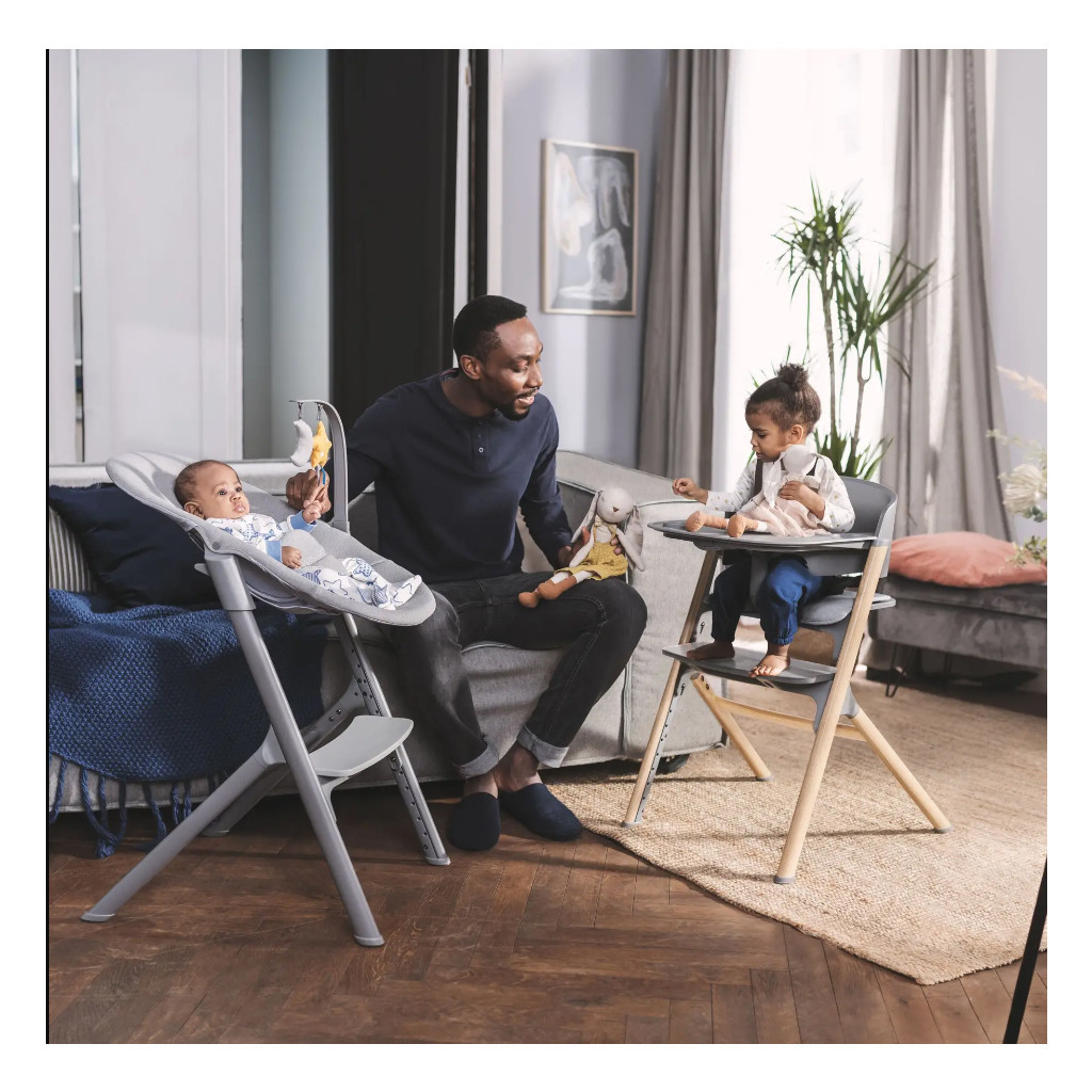 Стілець для годування Kinderkraft з шезлонгом Igee Calmee Cloudy Grey (5902533919109) - изображение 8