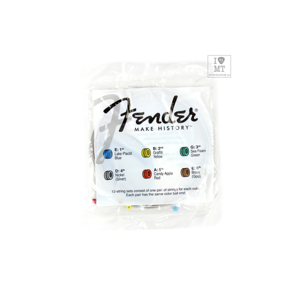 Струни для гітари Fender 250R Nickel-Plated Steel Guitar Strings (10-46) (A009836) - зображення 3