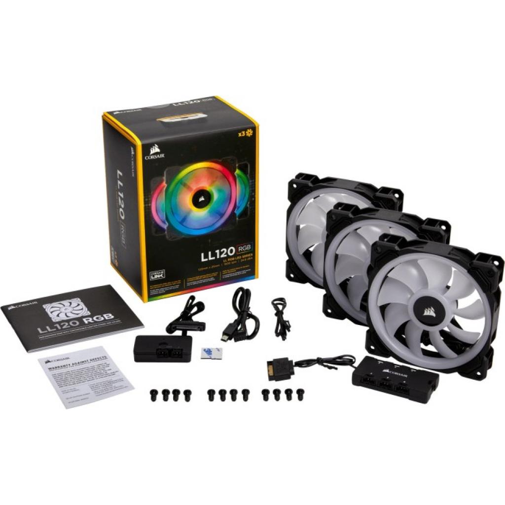 Кулер до корпусу Corsair LL120 RGB (3 Fan Pack) (CO-9050072-WW) - зображення 8