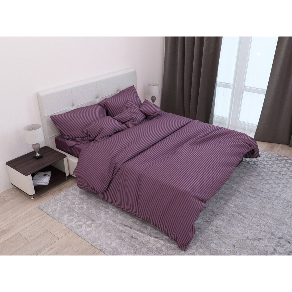 Постільна білизна Home Line фіолетовий сатин полуторний (162418) - зображення 1