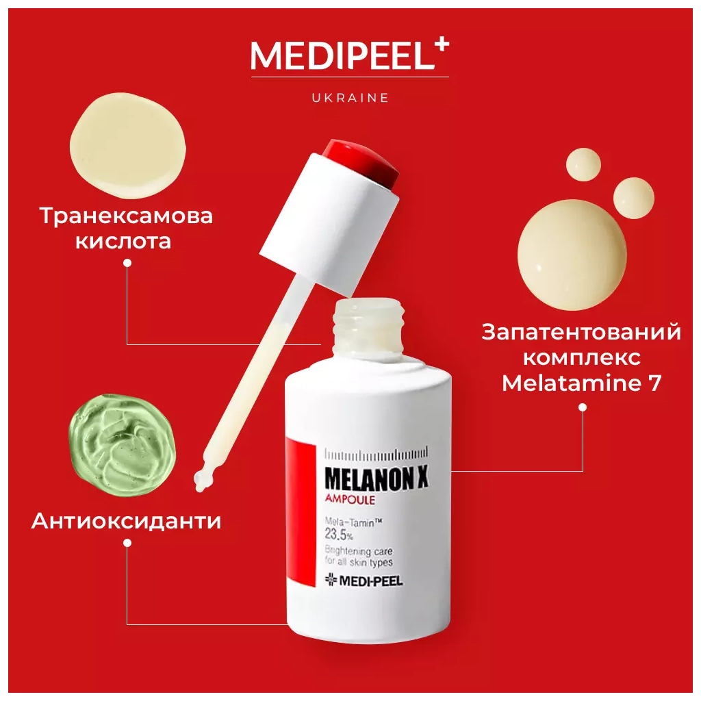 Сироватка для обличчя Medi-Peel Melanon X Ampoule Ампульна проти пігментації 50 мл (8809409340883) - изображение 4